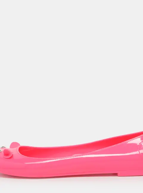 Marc by Marc Jacobs Mouse Size 40 Neon Pink Rubber Ballet Flats