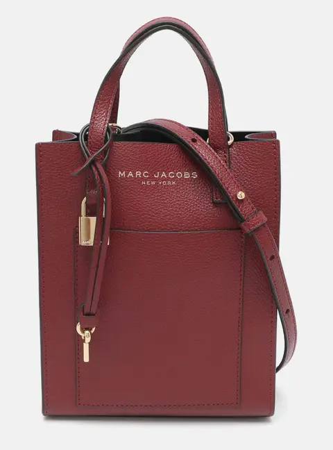 Marc Jacobs Grind Burgundy Leather Crossbody Bag