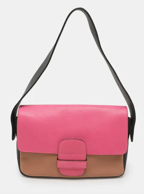 Marc Jacobs Multicolor Color Block Leather Flap Shoulder Bag