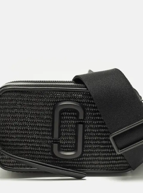 Marc Jacobs Snapshot Raffia and Leather Camera Bag