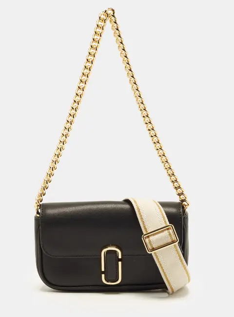 Marc Jacobs The J Mini Black Leather Shoulder Bag