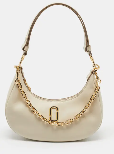 Marc Jacobs The Curve Ivory Leather Shoulder Bag