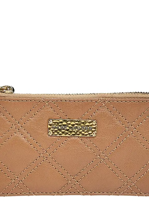 Marc Jacobs Beige Quilted Leather Wallet