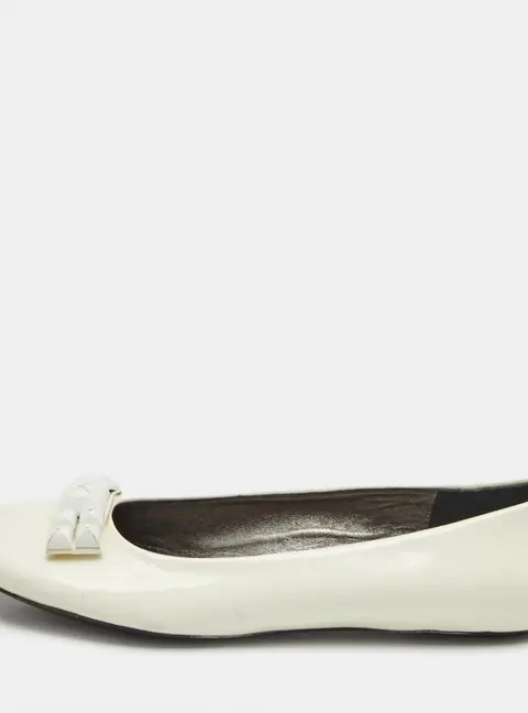 Marc Jacobs White Patent Leather Ballet Flats Size 37