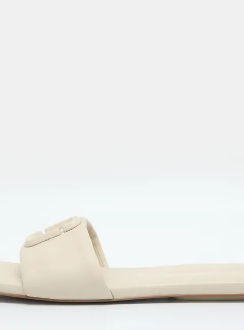 Marc Jacobs The Snapshot Size 38 Off White Leather Slide Sandals
