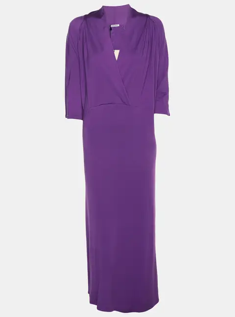 Marina Rinaldi Purple Jersey Midi Dress XL
