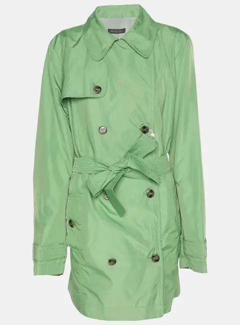 Marina Rinaldi Green Nylon Belted Jacket L