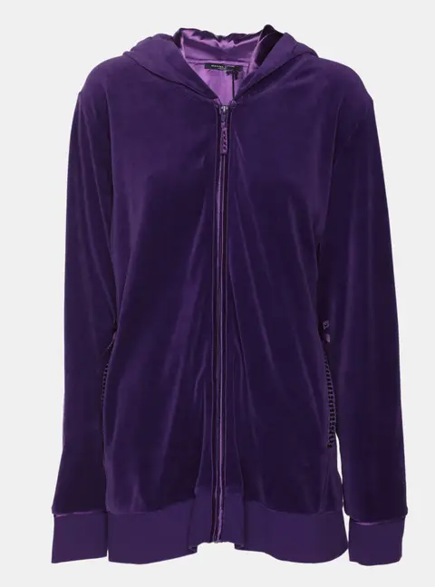 Marina Sport by Marina Rinaldi Purple Jersey Hoodie Jacket XL
