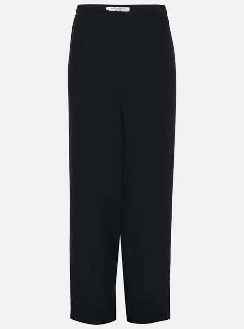 Marina Rinaldi Navy Blue Silk Trousers L
