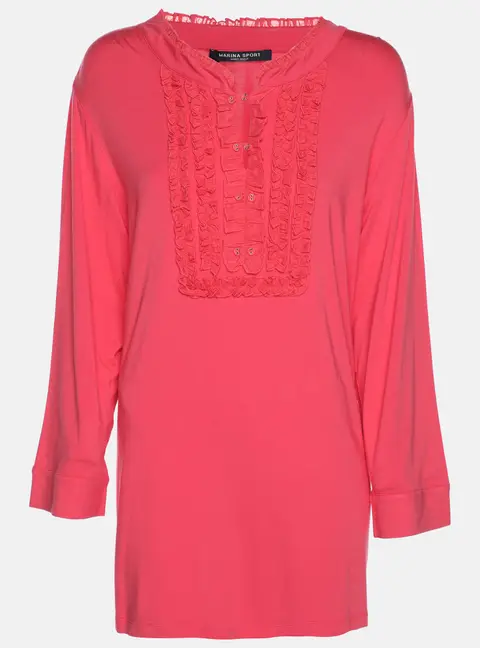 Marina Sport by Marina Rinaldi Pink Jersey Full Sleeve Top L
