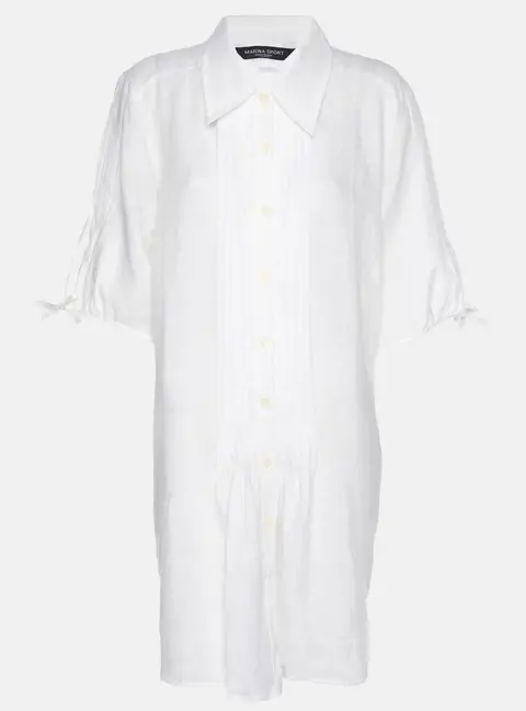 Marina Sport by Marina Rinaldi White Linen Dress L
