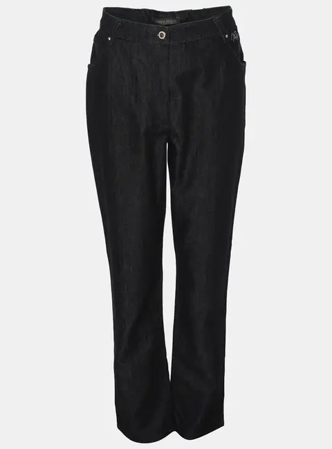 Marina Rinaldi Blue Denim Crystal Embellished Jeans XL