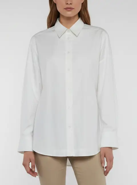 Max Mara Leisure Cotton Blend Rispoli Relaxed Fit Shirt L