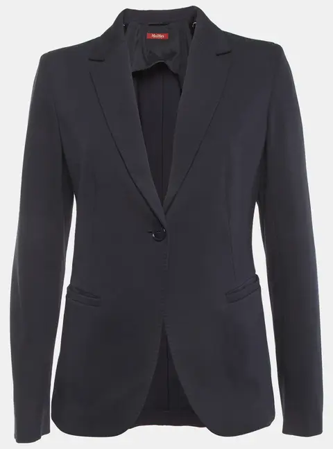Max Mara Studio Navy Blue Jersey Blazer M