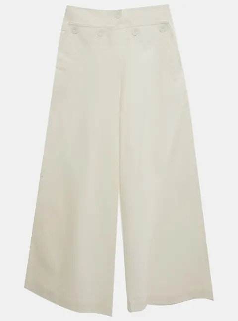 Max Mara Sfilata Off White Denim Flared Jeans XS/Waist 25"
