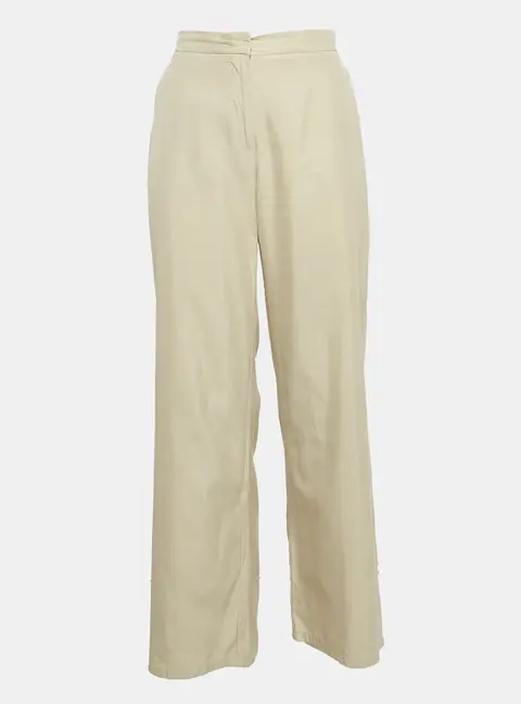 Max Mara Beige Cotton Blend Trousers M