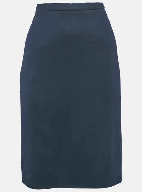 Max Mara Navy Blue Knit Pencil Skirt M