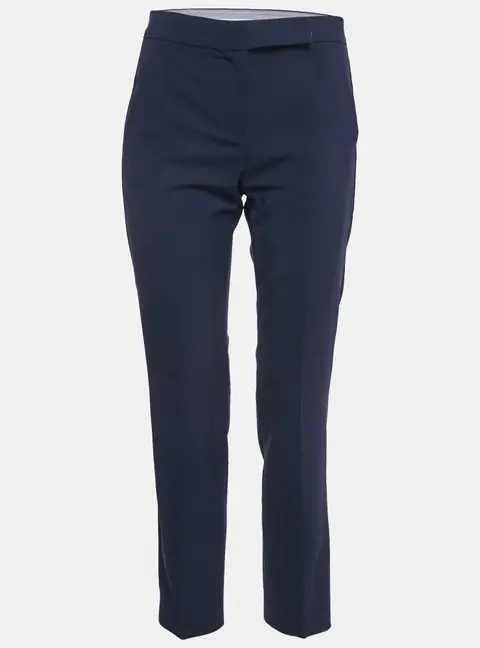 Max Mara Navy Blue Wool Tailored Pants S