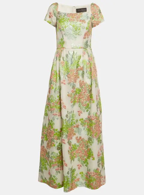 Max Mara Multicolor Jacquard Maxi Dress M