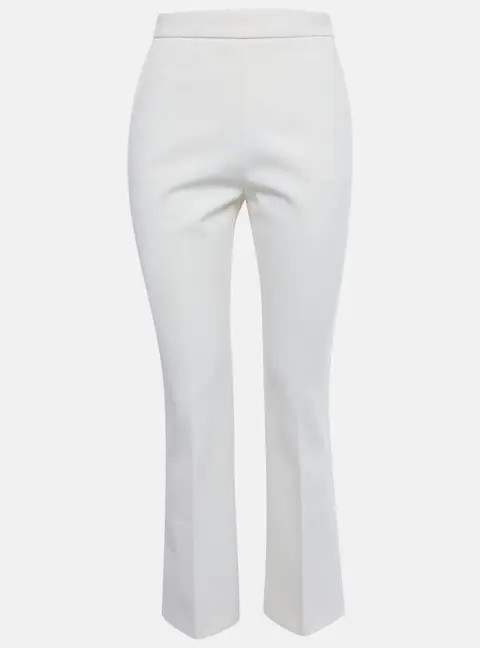 Max Mara Cream Crepe Formal Trousers S