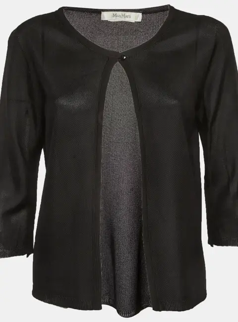 Max Mara Black Knit Cardigan M