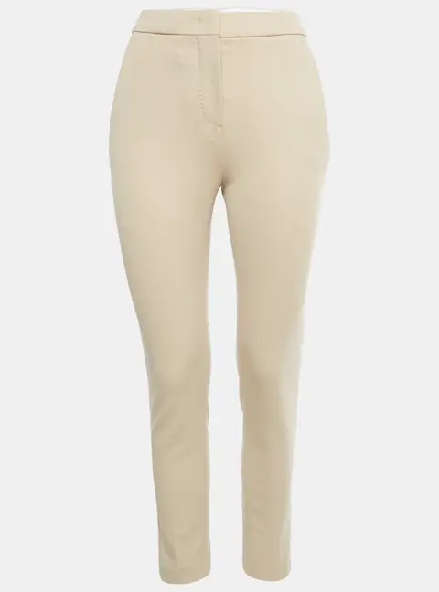 Max Mara Beige Crepe Formal Trousers S