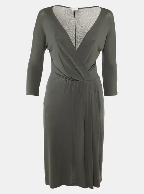 Max Mara Grey Jersey Midi Dress M