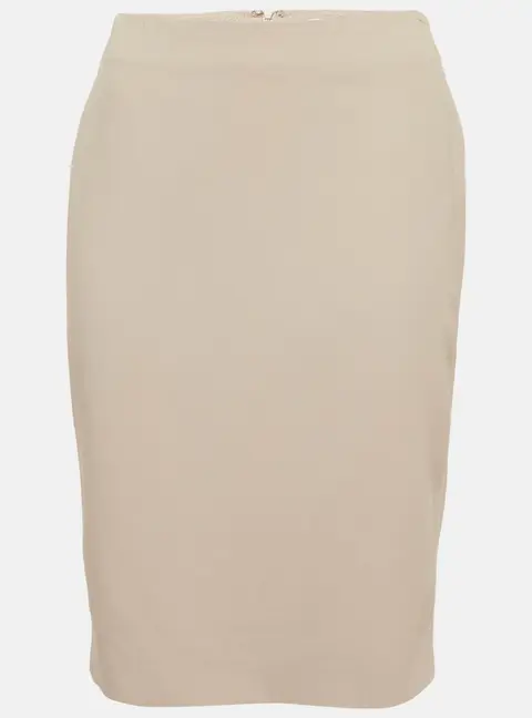 Max Mara Grey Wool Pencil Skirt S