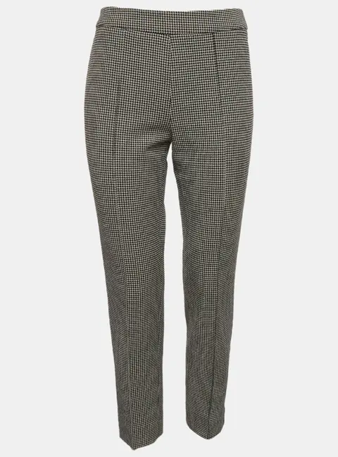 Max Mara Multicolor Houndstooth Wool Blend Trousers M
