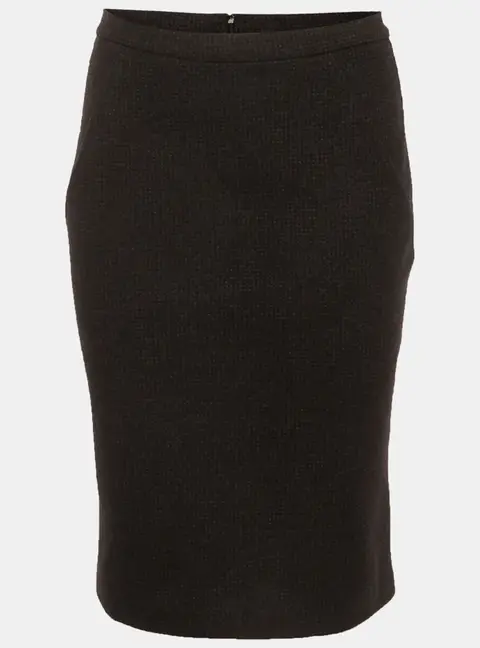 Max Mara Black Wool Blend Pencil Skirt S
