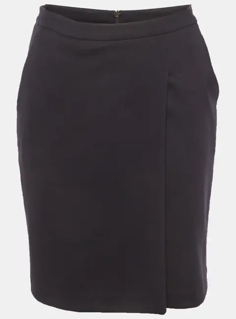 Max Mara Navy Blue Wool Pencil Skirt S