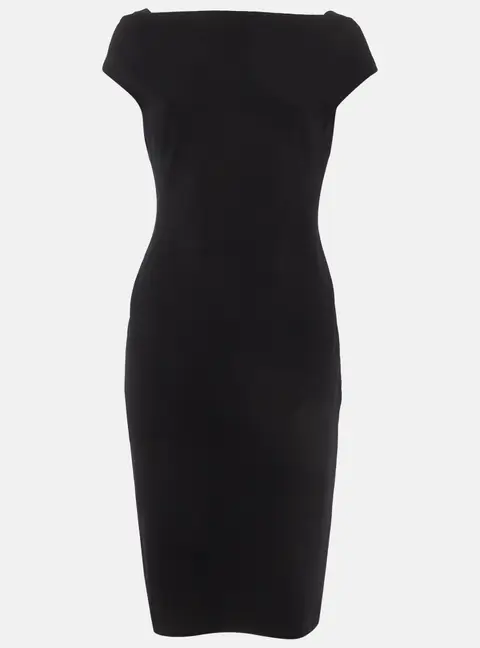 Max Mara Navy Blue Wool Sheath Dress M