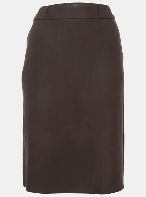 Max Mara Dark Grey Linen Pencil Skirt M