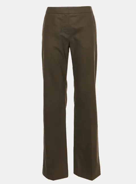 Max Mara Brown Wool Blend Formal Trousers S