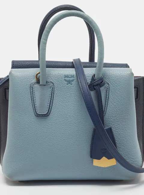 MCM Milla Park Avenue Mini Tricolor Leather Tote
