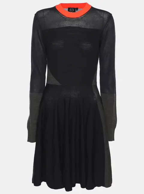 McQ by Alexander McQueen Multicolor Wool Knit Midi Dress L