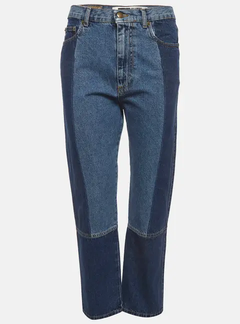 McQ by Alexander McQueen Blue Denim Two Toned Jeans M