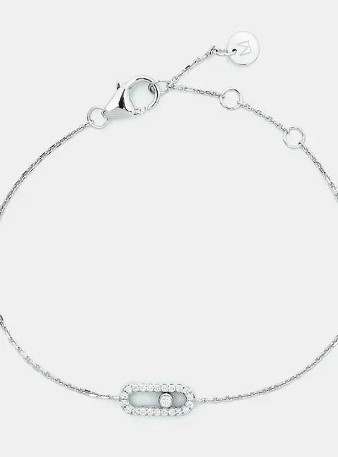 Messika Diamond Pave 18k White Gold Children Bracelet