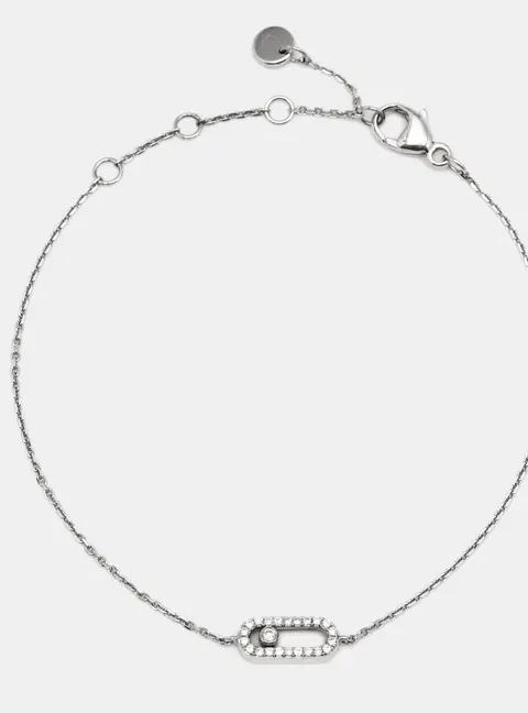 Messika Move Uno Diamond 18k White Gold Bracelet