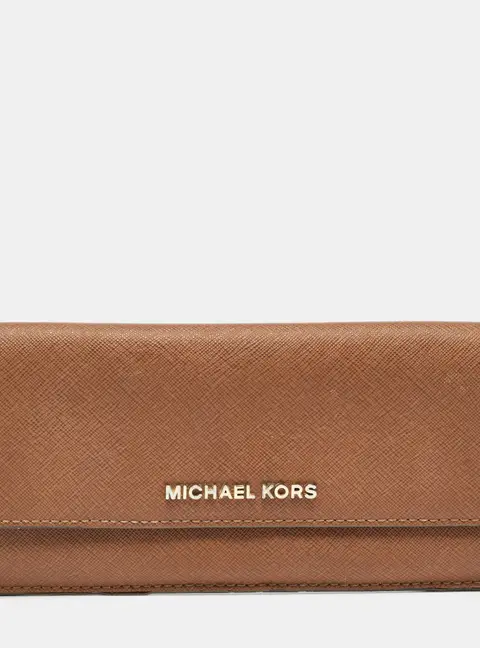 Michael Kors Brown Leather Continental Wallet