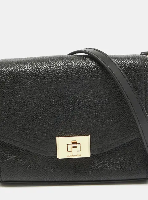 Michael Kors Cassie Black Leather Crossbody Bags
