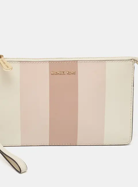 Michael Kors Multicolor Leather Stripe Daniel Wristlet Pouch
