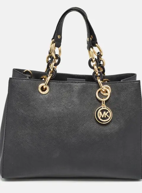 MICHAEL Michael Kors Black Saffiano Leather Tote Bag