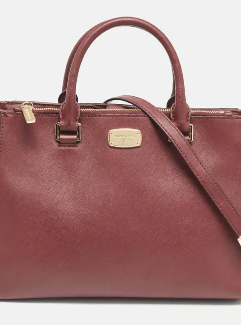 Michael Kors Kellen Burgundy Leather Tote Bag