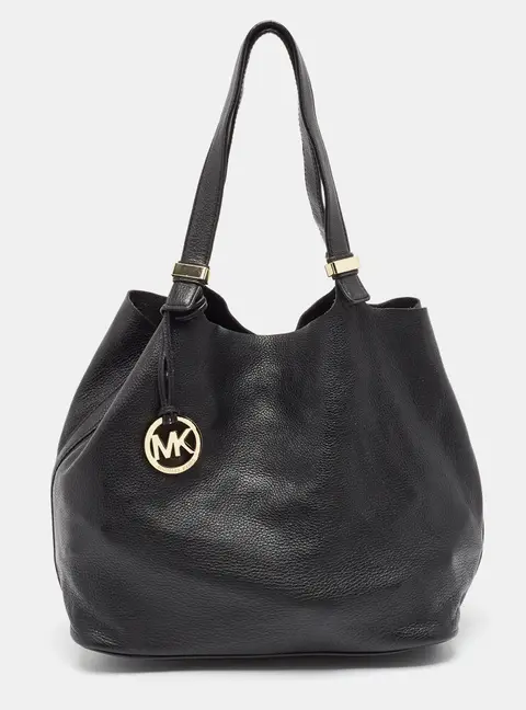 Michael Kors Black Soft Leather Colgate Tote