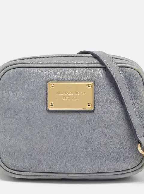 MICHAEL Michael Kors Light Blue Leather Mini Jet Set Crossbody Bag