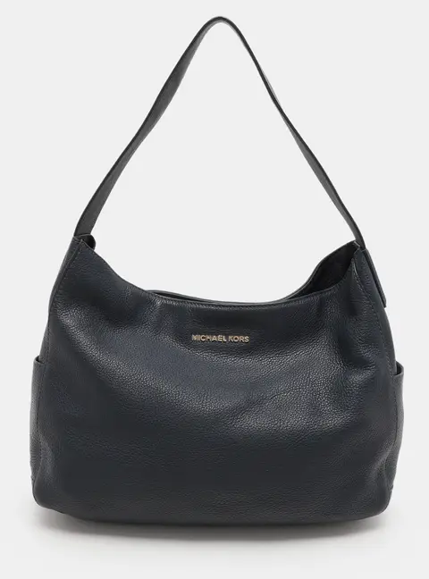 Michael Kors Navy Blue Leather Ashbury Hobo