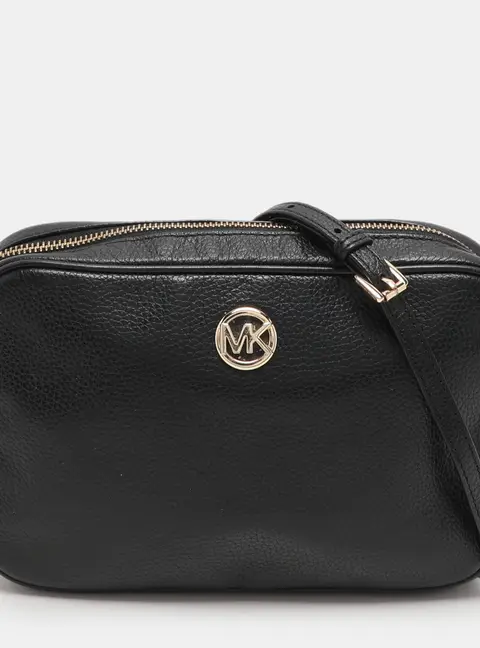 Michael Kors Black Leather Crossbody Bags