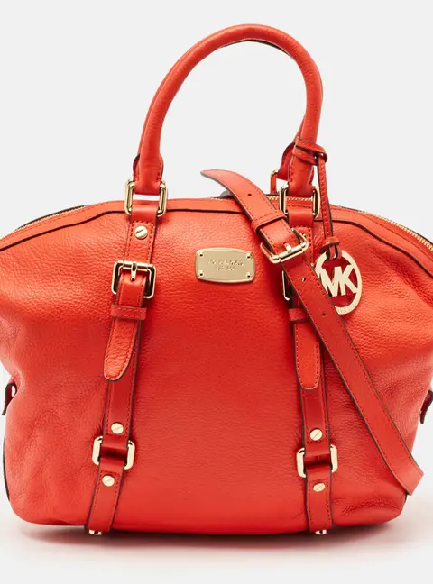 Michael Kors Bedford Red Leather Satchel