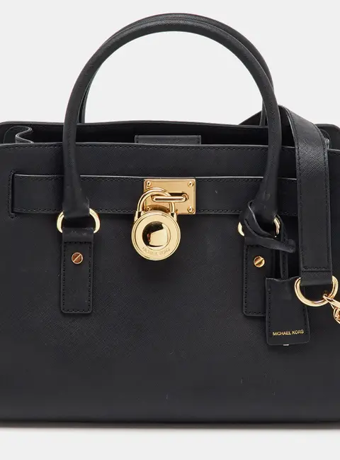 Michael Kors Hamilton Black Saffiano Leather Tote Bag